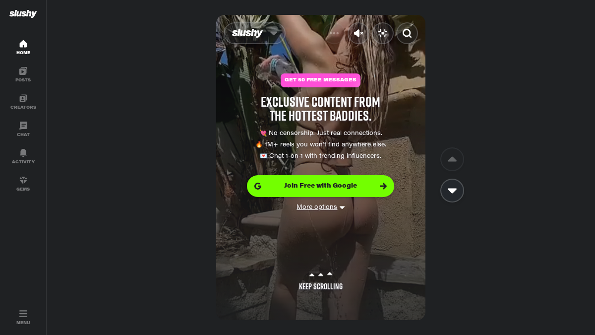 Slushy website preview
