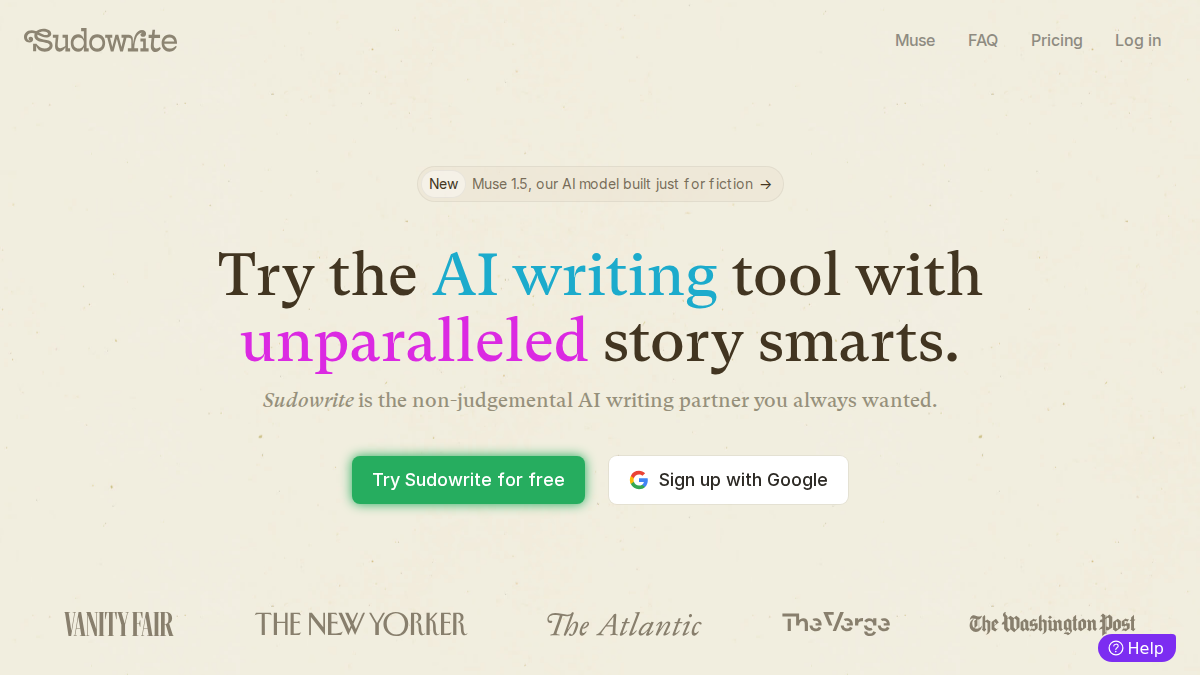 SudoWrite website preview