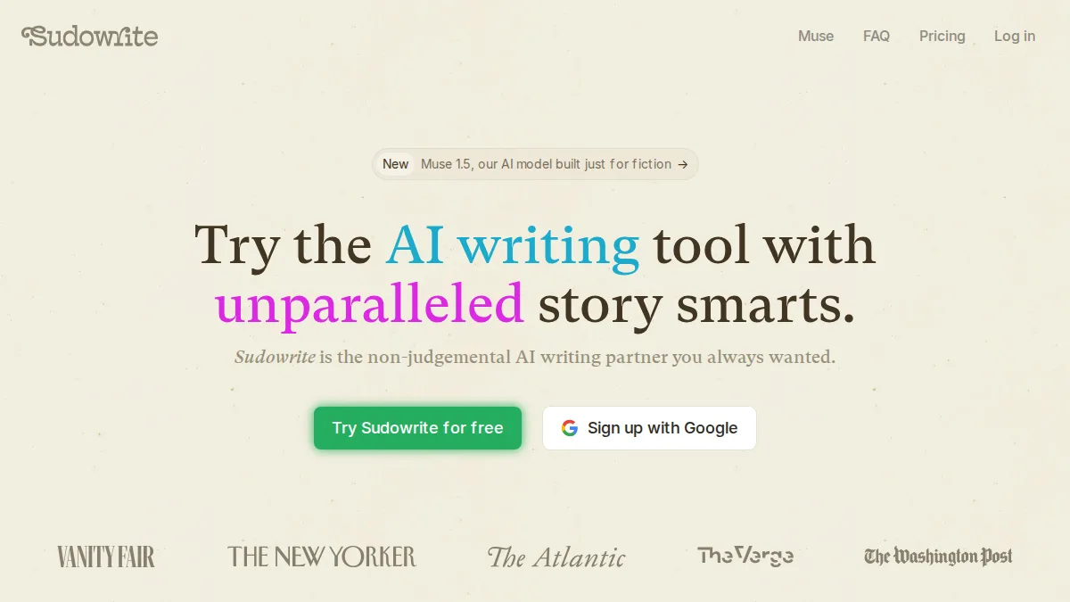 SudoWrite website preview