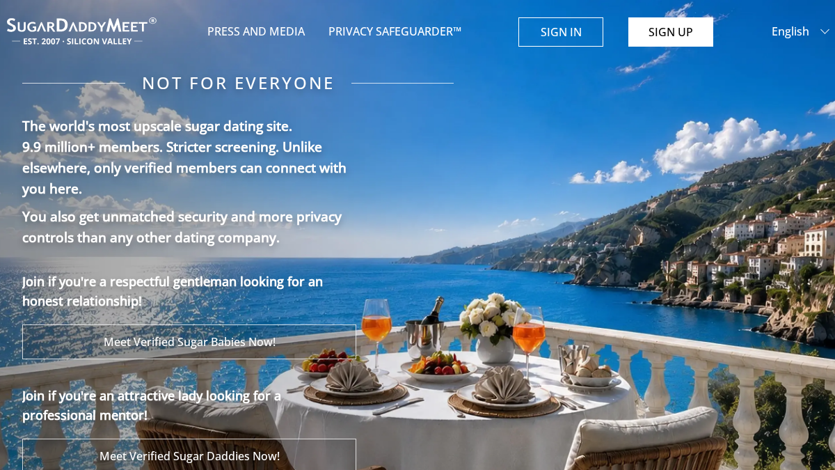 SugarDaddyMeet website preview