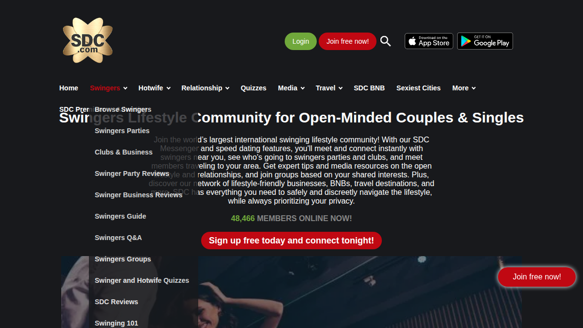SwingersDateClub website preview