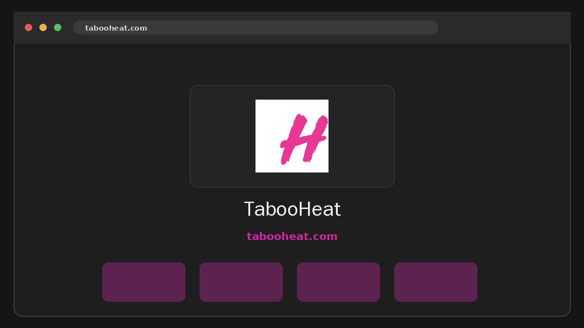 TabooHeat website preview