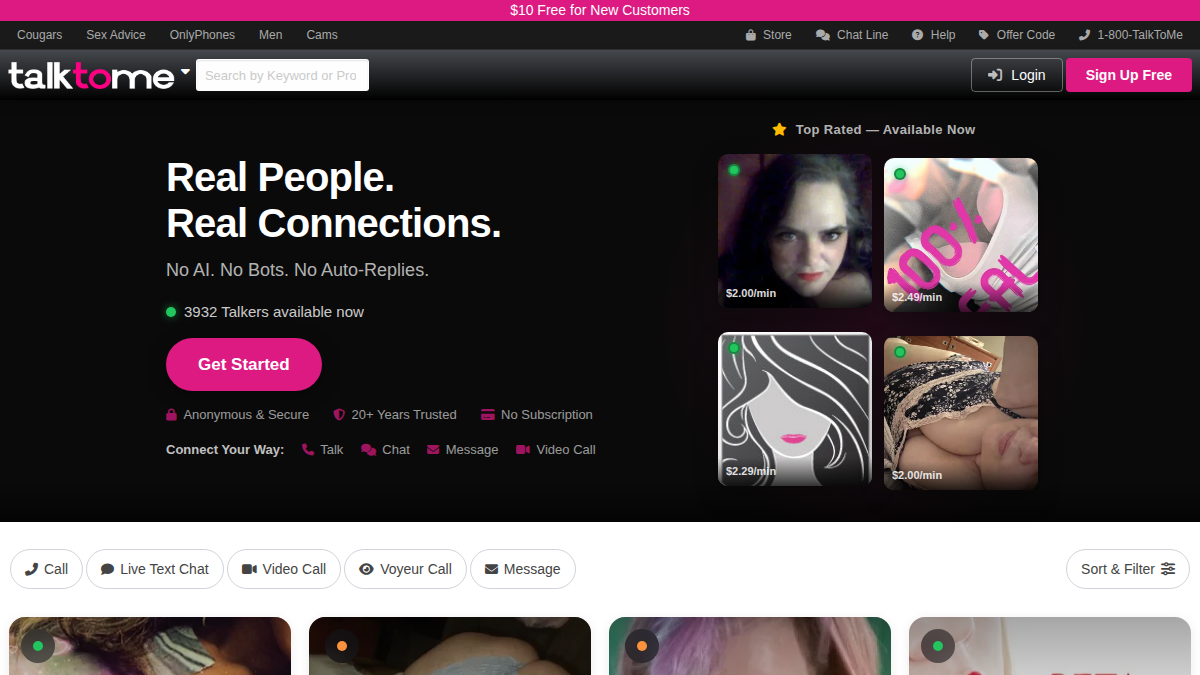 TalkToMe website preview