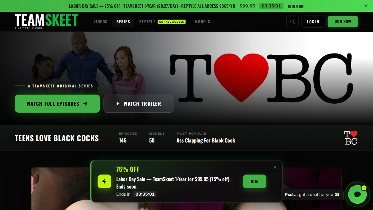 Teens Love Black Cocks website preview