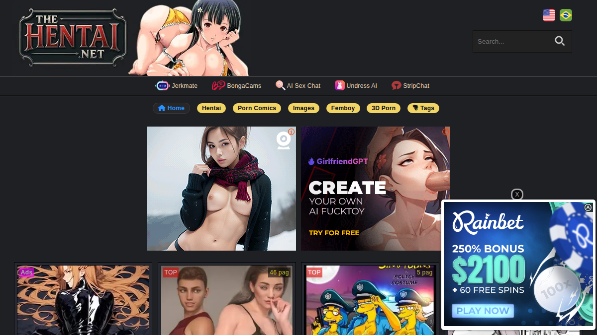 TheHentai website preview
