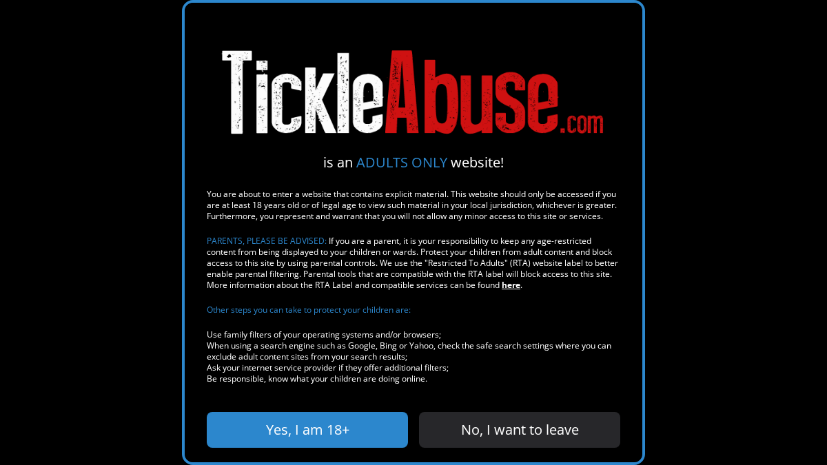 Tickle Abuse website preview