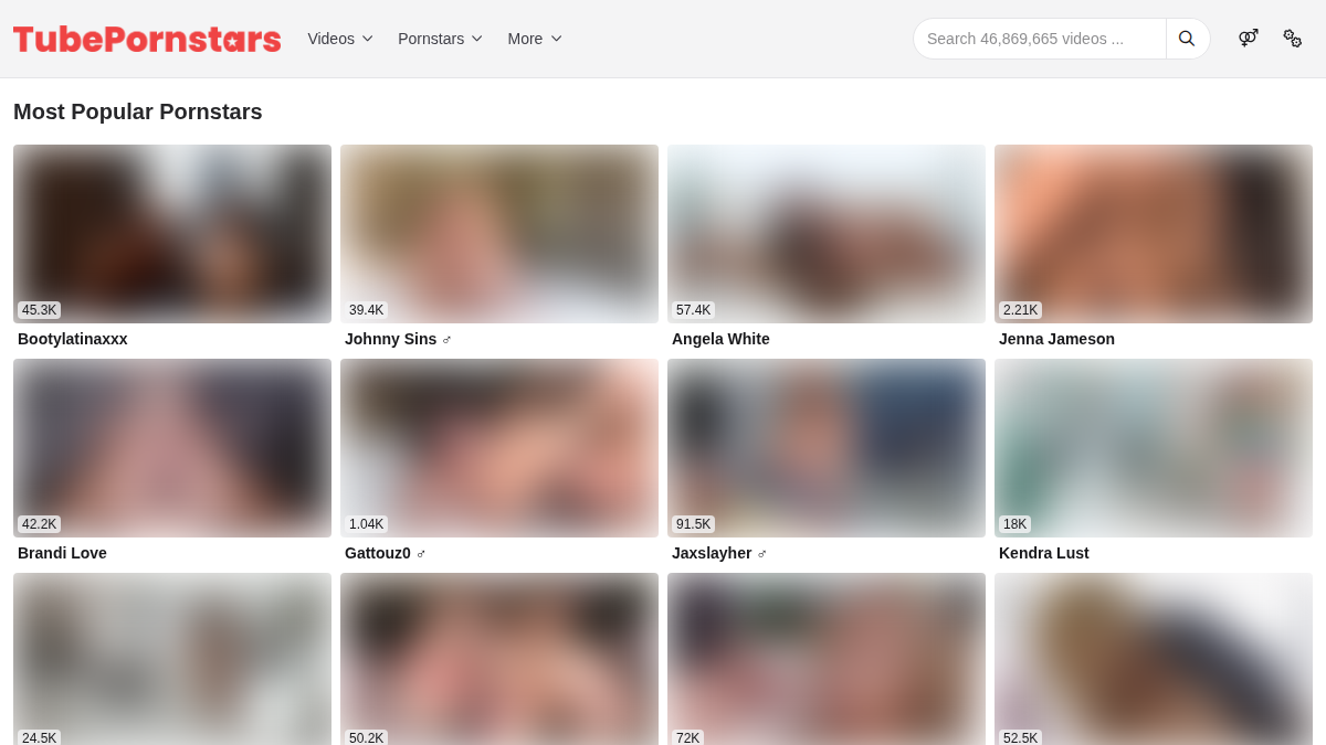 TubePornstars website preview