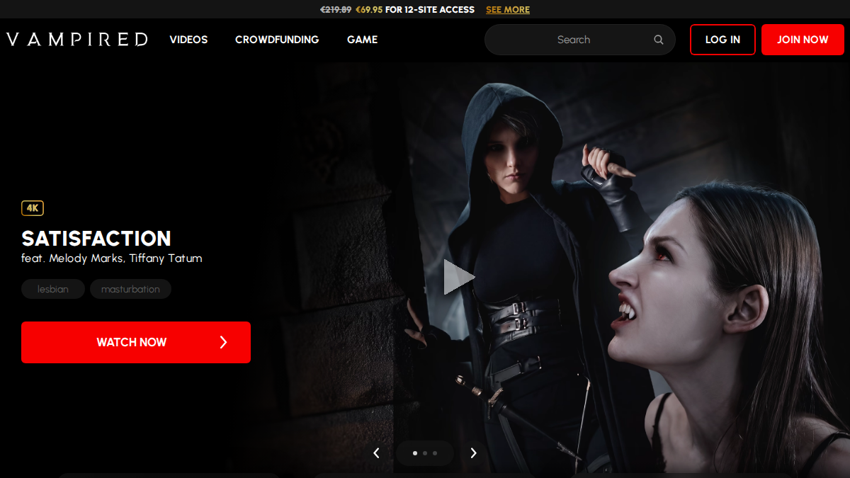 Vampired website preview