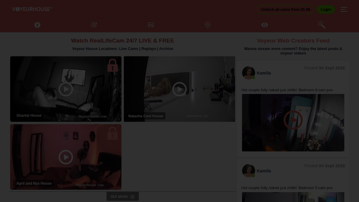 Voyeur House website preview