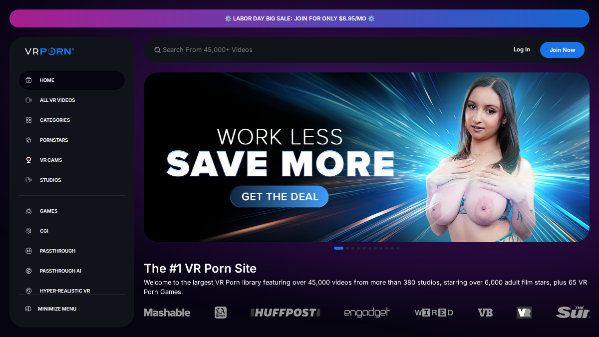 VRPorn website preview