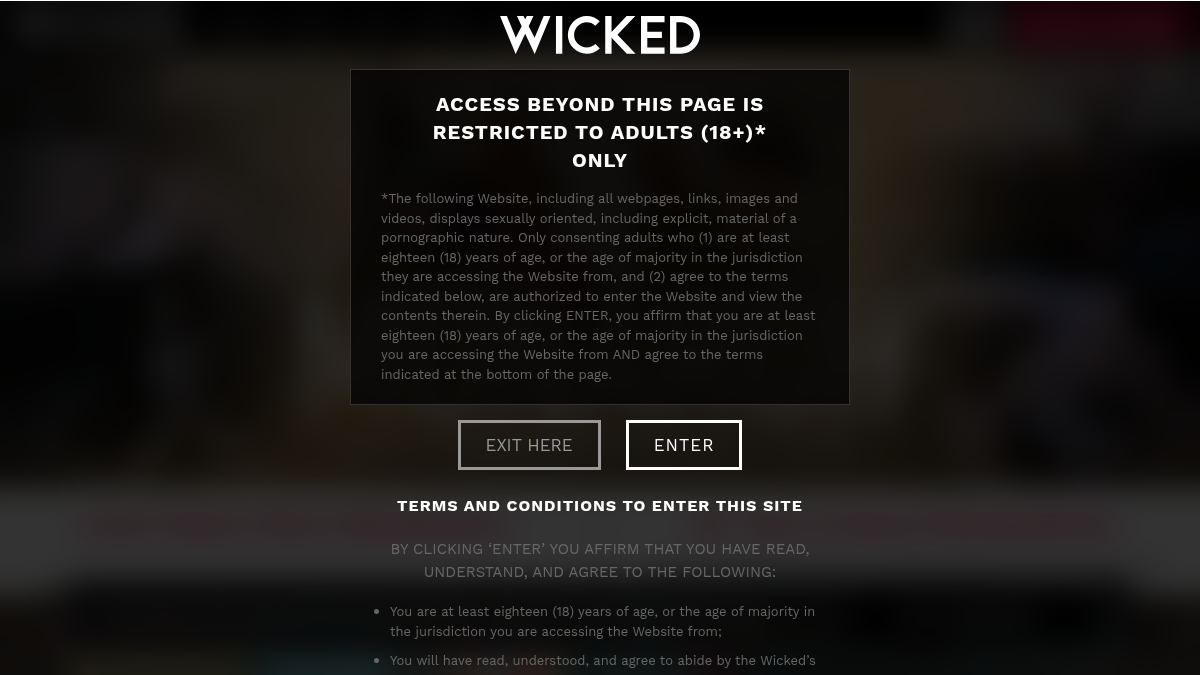 Wicked website preview