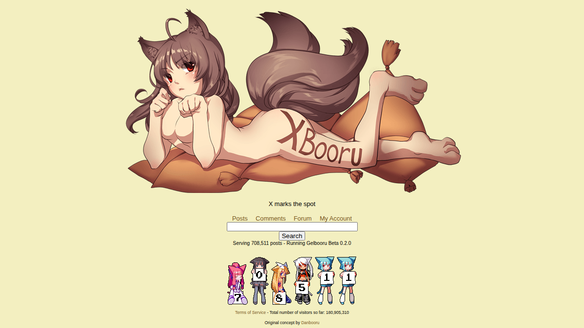 Xbooru website preview