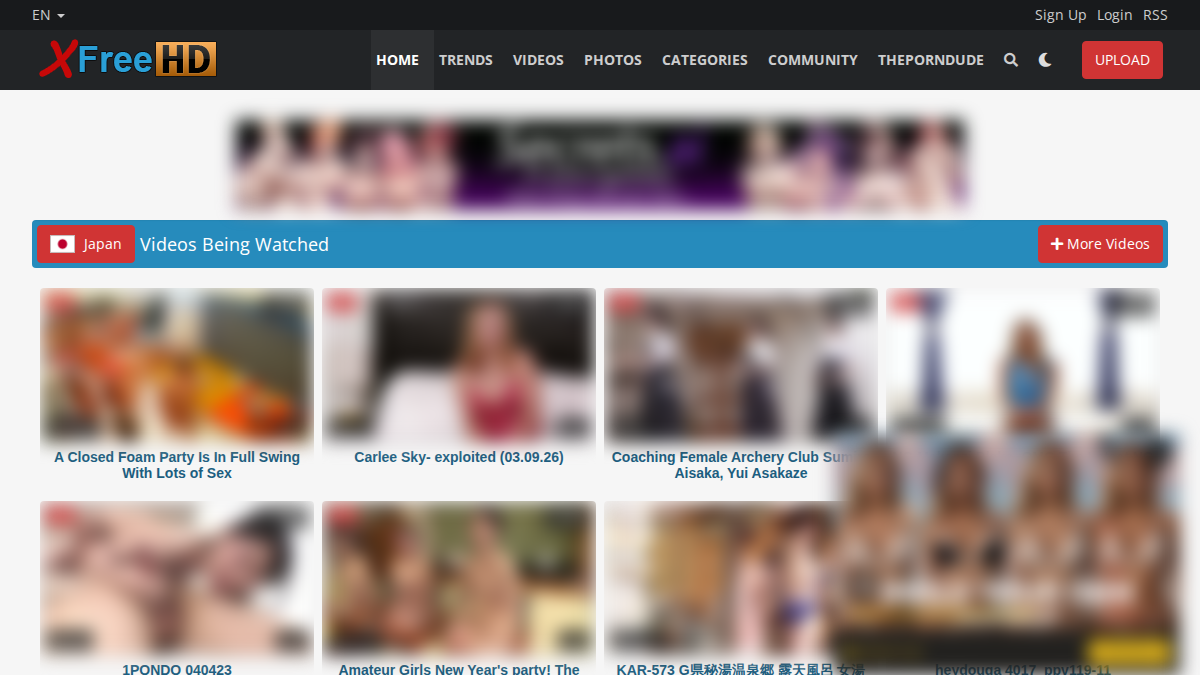 XFreeHD website preview