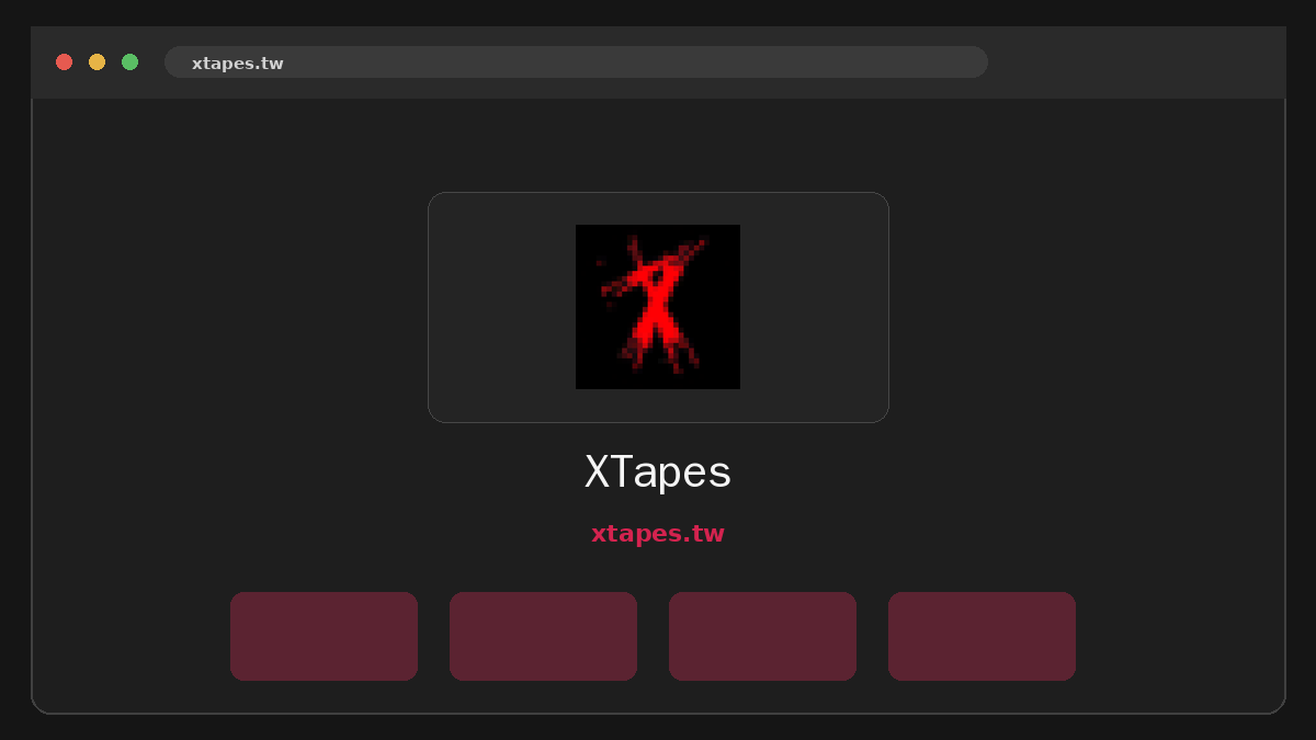 XTapes website preview