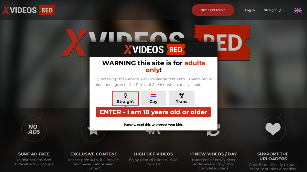 XVideos Red website preview