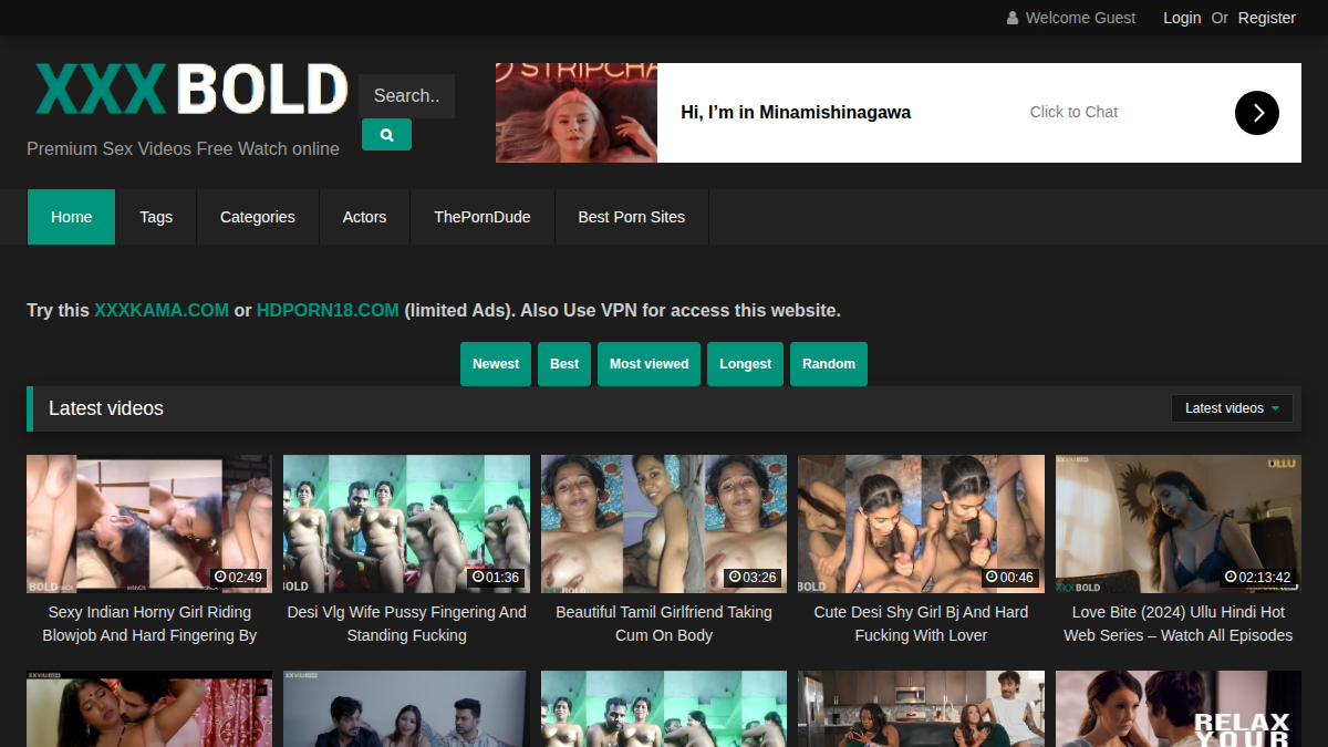 XXX Bold website preview