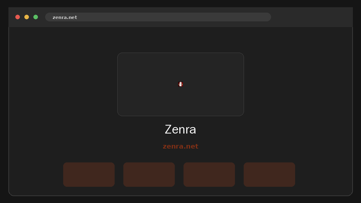 Zenra website preview